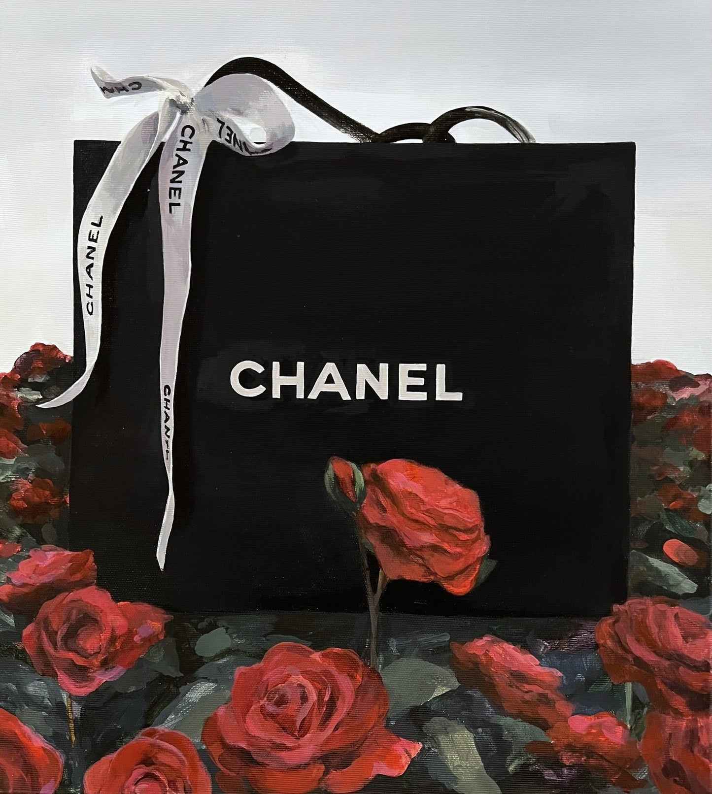 Gabrielė Šermukšnytė | Chanel maišelis, 2025 | Acrylic on canvas, 45x45