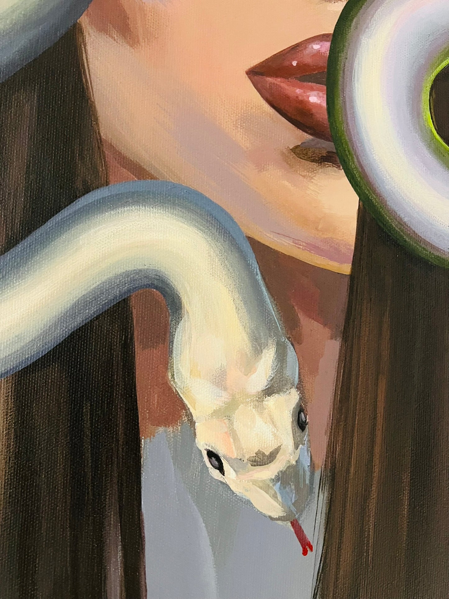 Gabrielė Šermukšnytė | Guilty Pleasure, 2025 | Acrylic on canvas, 100x90