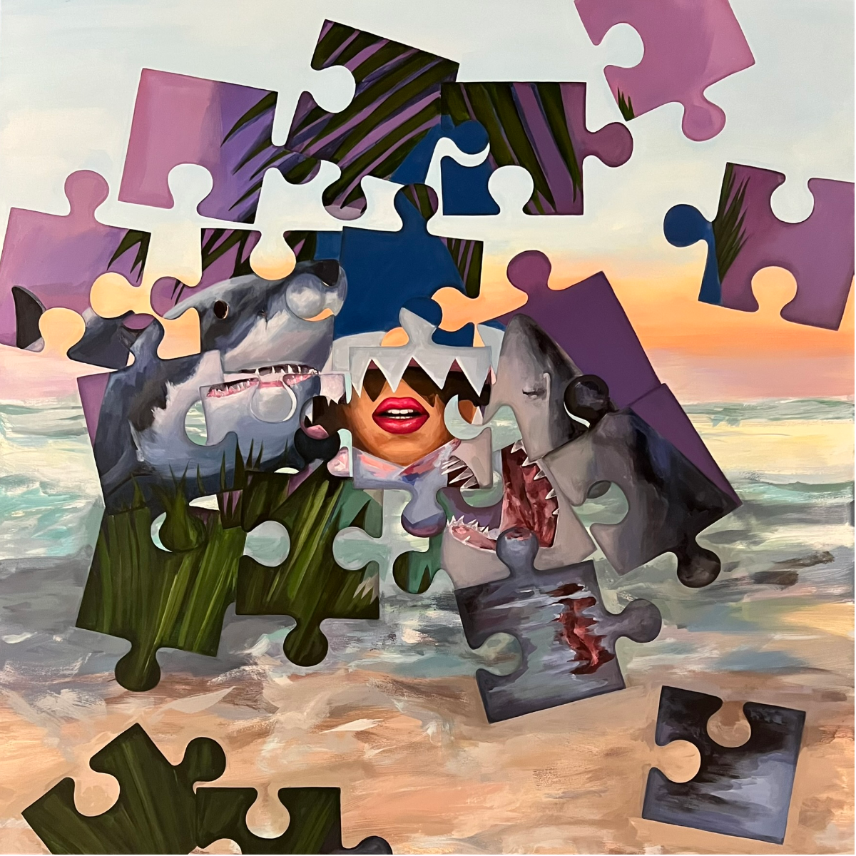 Gabrielė Šermukšnytė | Kantrybė, 2024 | Acrylic on canvas, 120x120