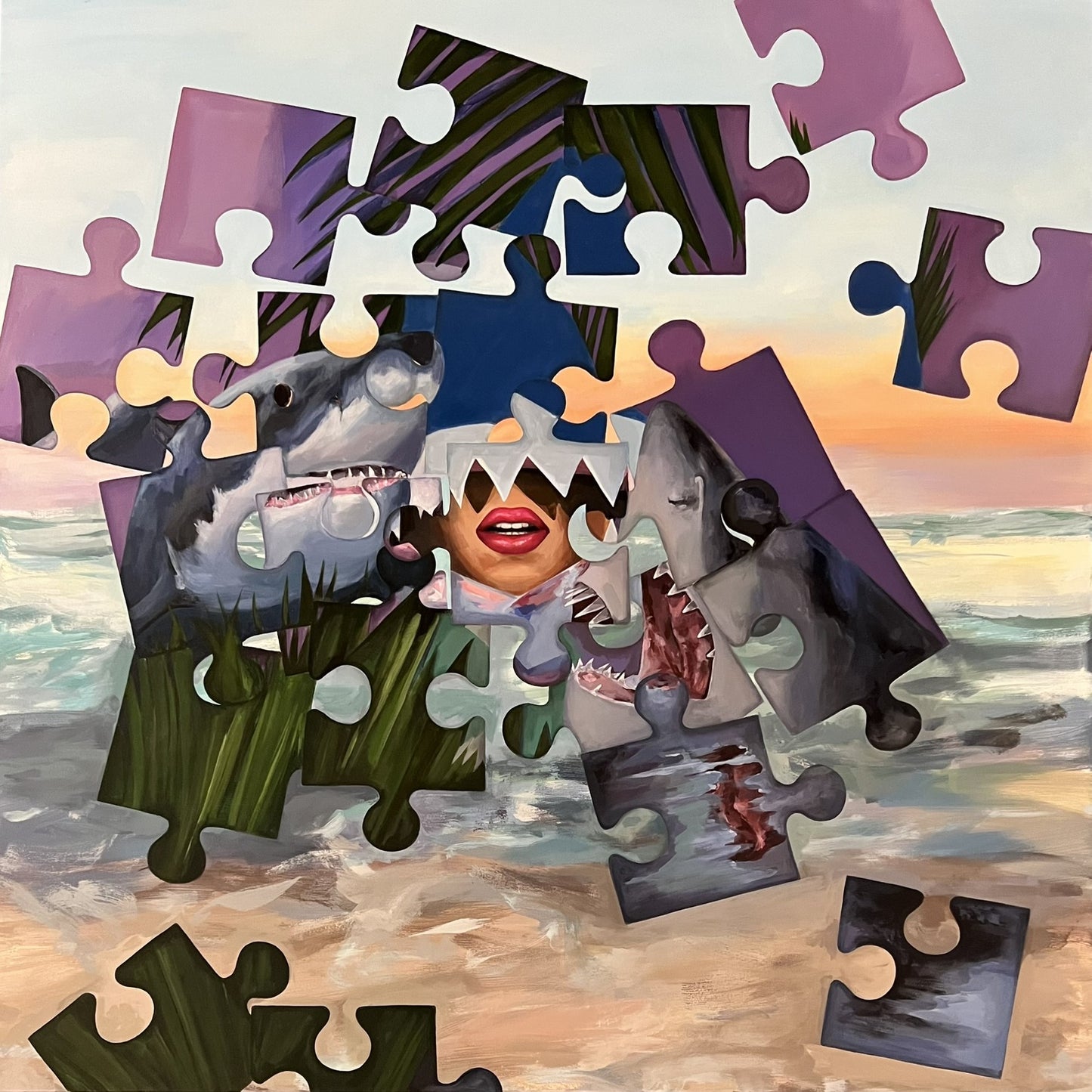 Gabrielė Šermukšnytė | Kantrybė, 2024 | Acrylic on canvas, 120x120