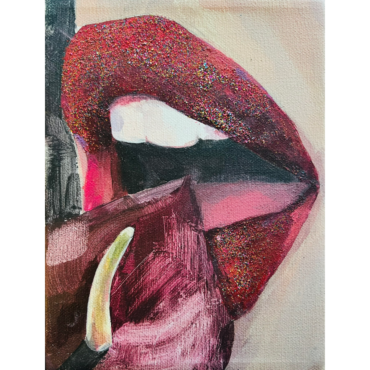 Gabrielė Šermukšnytė | Lies, 2024 | Drobė, akrilas, 20x15