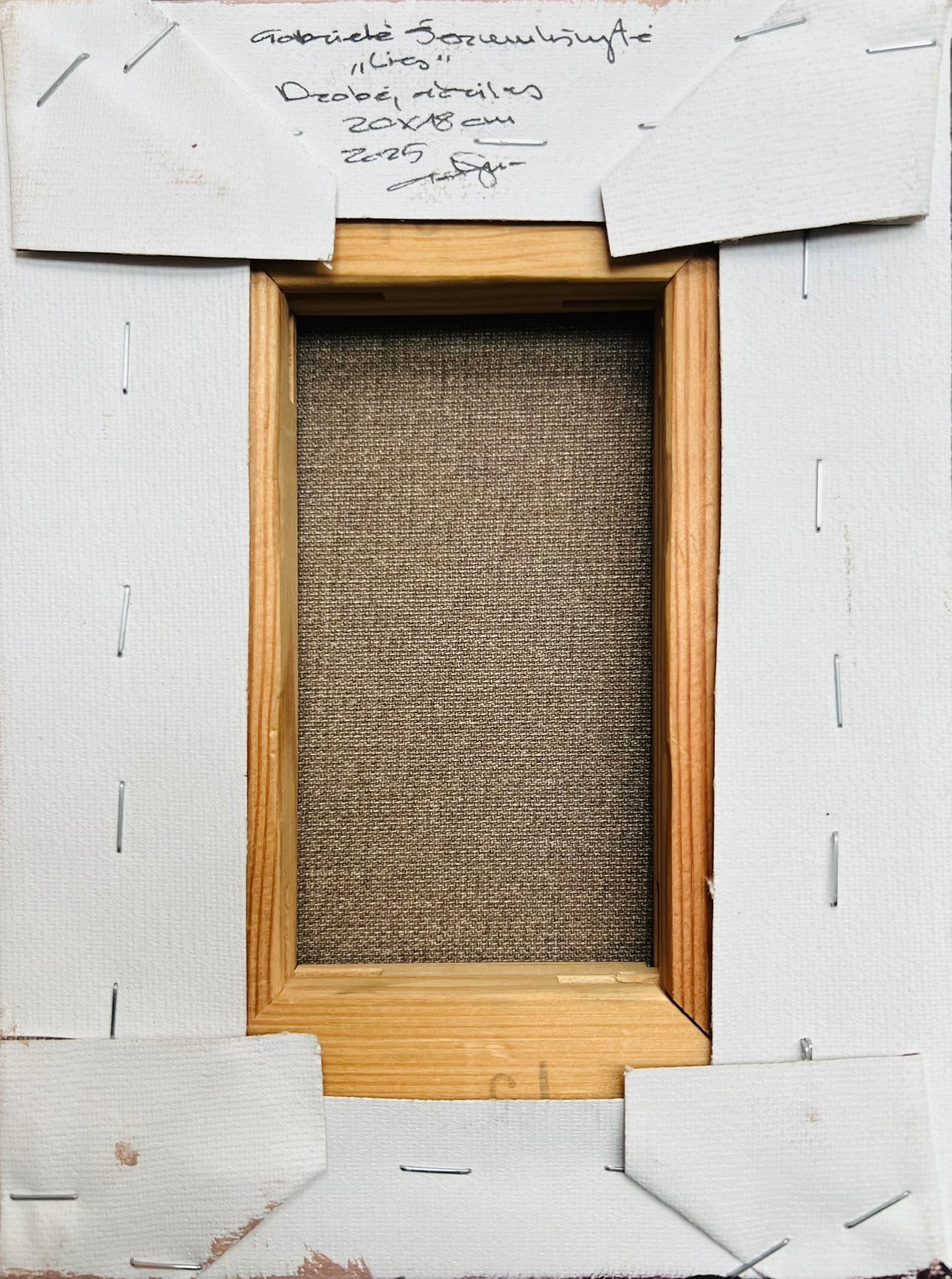 Gabrielė Šermukšnytė | Lies, 2024 | Drobė, akrilas, 20x15