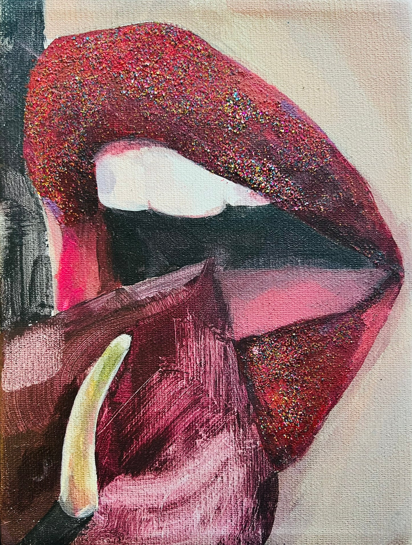 Gabrielė Šermukšnytė | Lies, 2024 | Drobė, akrilas, 20x15