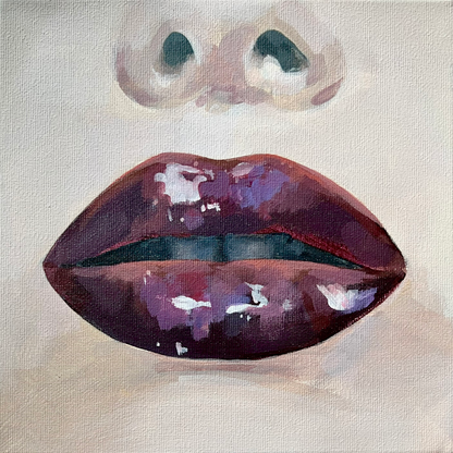 Gabrielė Šermukšnytė | Lūpos, 2025 | Drobė, akrilas, 20x20