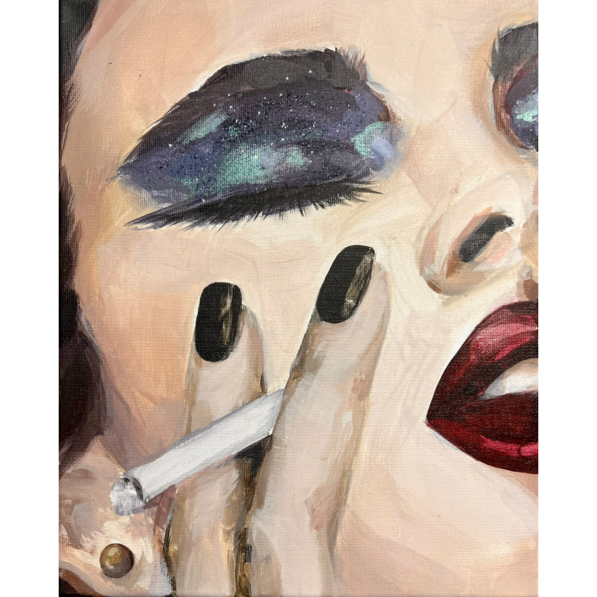 Gabrielė Šermukšnytė | Smoking Kills, 2025 | Drobė, akrilas, 30x24