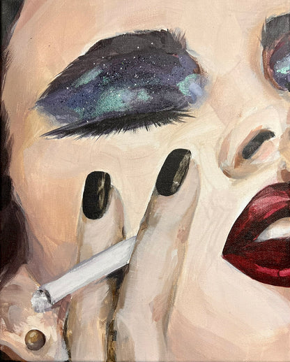 Gabrielė Šermukšnytė | Smoking Kills, 2025 | Drobė, akrilas, 30x24