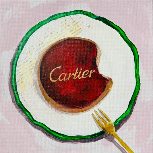 Gabrielė Šermukšnytė | Status Diet, 2025 | Drobė, akrilas, 20x20