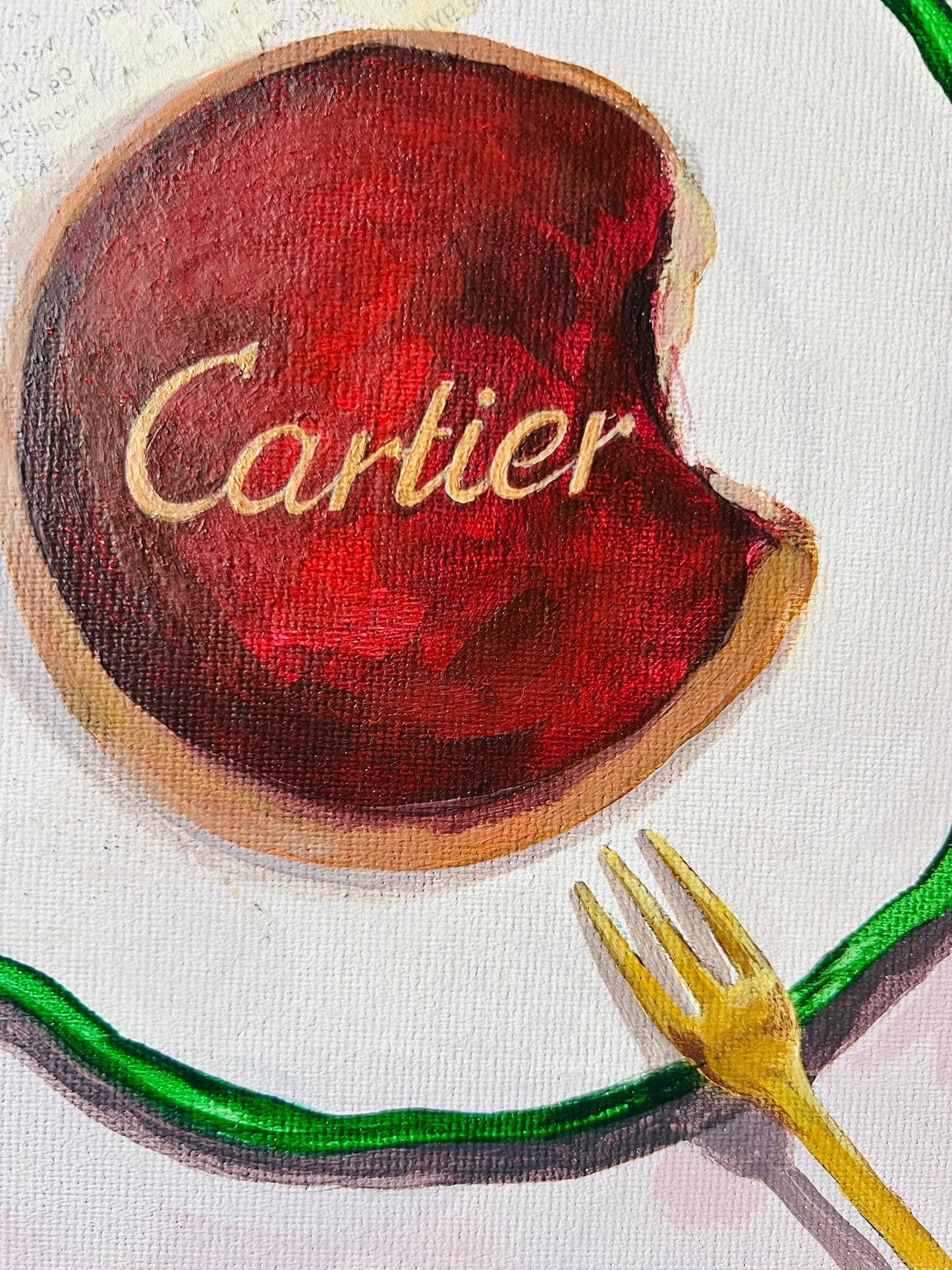 Gabrielė Šermukšnytė | Status Diet, 2025 | Drobė, akrilas, 20x20