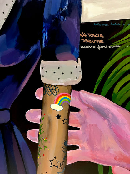 Gabrielė Šermukšnytė | Storyteller, 2019–2023 | Drobė, akrilas, 190x173