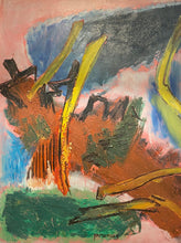 Load image into Gallery viewer, Pranas Gailius&lt;br&gt;Iš ciklo Jautrūs paviršiai, d&#39;Arvay miesto serija - SURFACE EMUE, 1965-1977&lt;br&gt;Aliejus popierius medis, 66x51 (72x57)