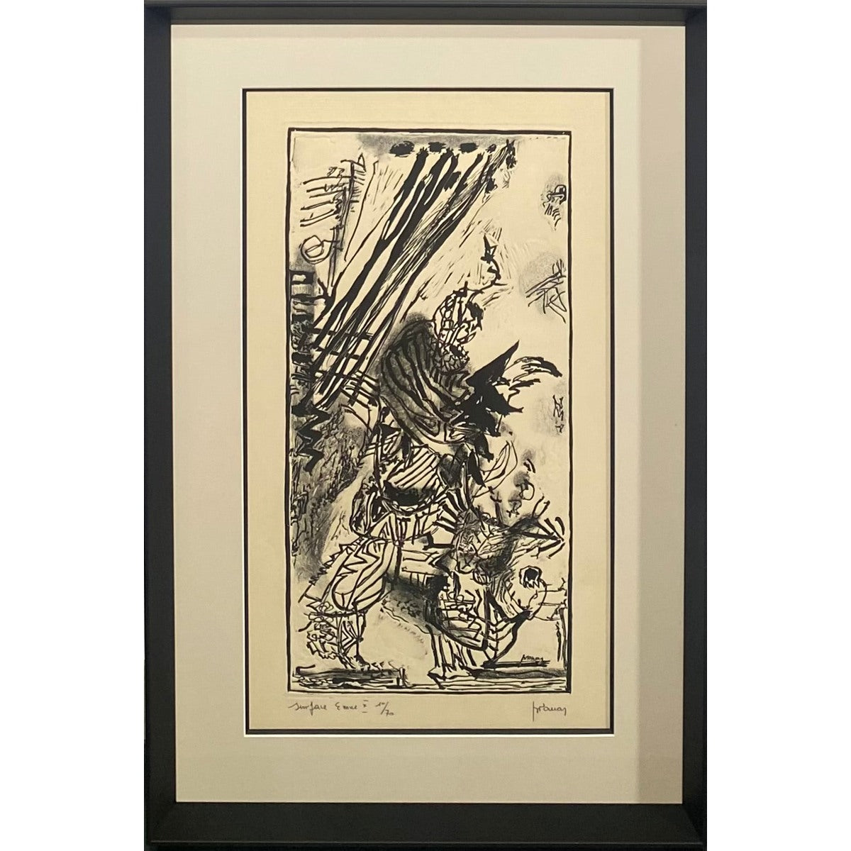 Pranas Gailius | Surface émue, X | Ofortas, reljefas, 10/70, 57x29 (83x55)