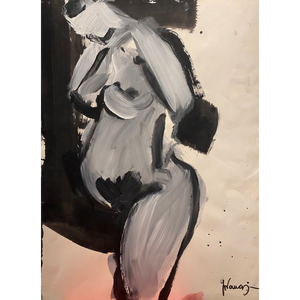 Pranas Gailius | Nuogalė | Akrilas popierius, 76x56 (93x73)