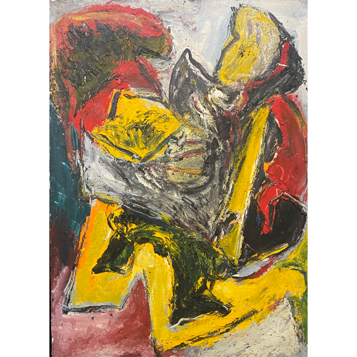Pranas Gailius | Expression dans un bloc | Aliejus, popierius, drobė, 80x57 (91x70)