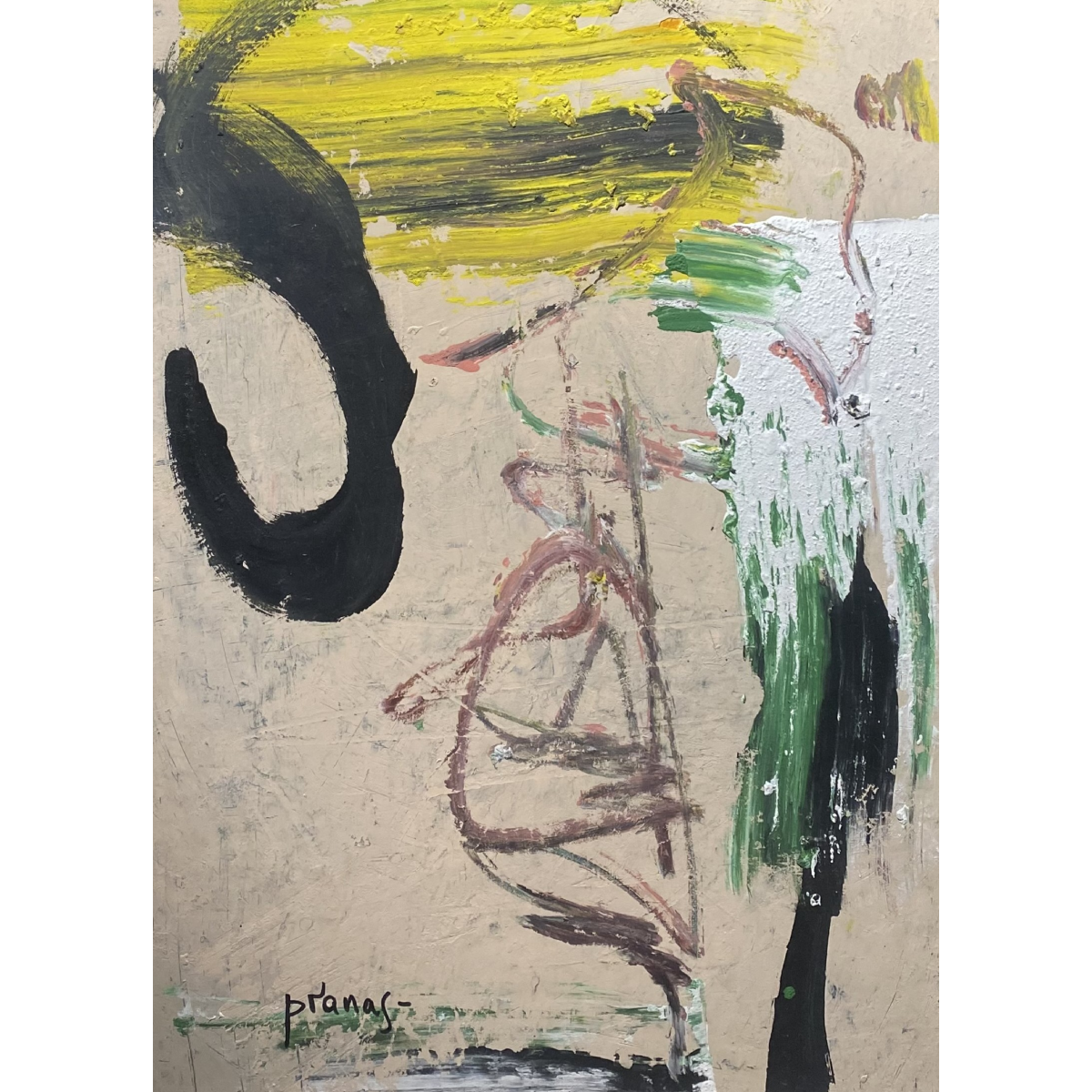 Pranas Gailius | Iš ciklo ADRET, 1998-2004 | Akrilas, popierius, medis, 72x52 (77x58)