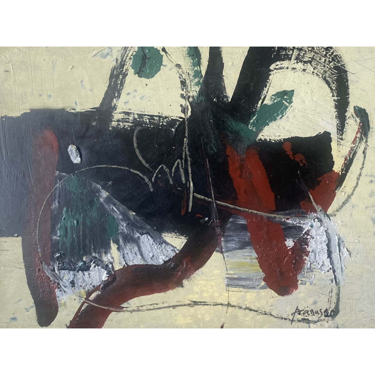 Pranas Gailius | Iš ciklo Adret, 1998-2004 | Aliejus,  popierius, medis, 54x72 (57x75)