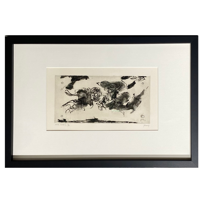 Pranas Gailius | Intra Muras II, 1965 | Copper engraving, dry needle, forging, 13x27 (36x53)