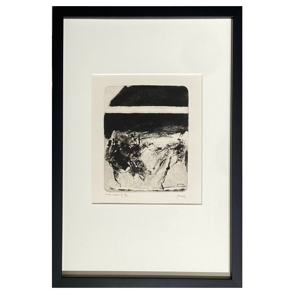 Pranas Gailius | Intra Muras XII, 1965 | Copper engraving, dry needle, forging, 20.5x16.5 (53x36)