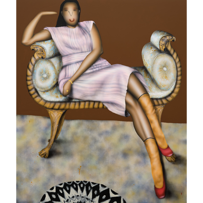 Evgen ČOPI GORIŠEK (g. 1994, Slovenija) | Let Me Love Tonight, 2022 | Akrilas, puršk. dažai, aliejus ant lino, 190x160