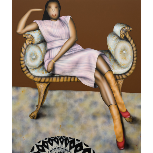 Evgen ČOPI GORIŠEK (g. 1994, Slovenija) | Let Me Love Tonight, 2022 | Akrilas, puršk. dažai, aliejus ant lino, 190x160