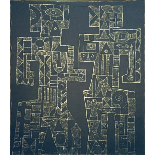 Jose Gurvich | COUPLE, 1953 | Aliejus, acetatas, 99x86 (120x107)