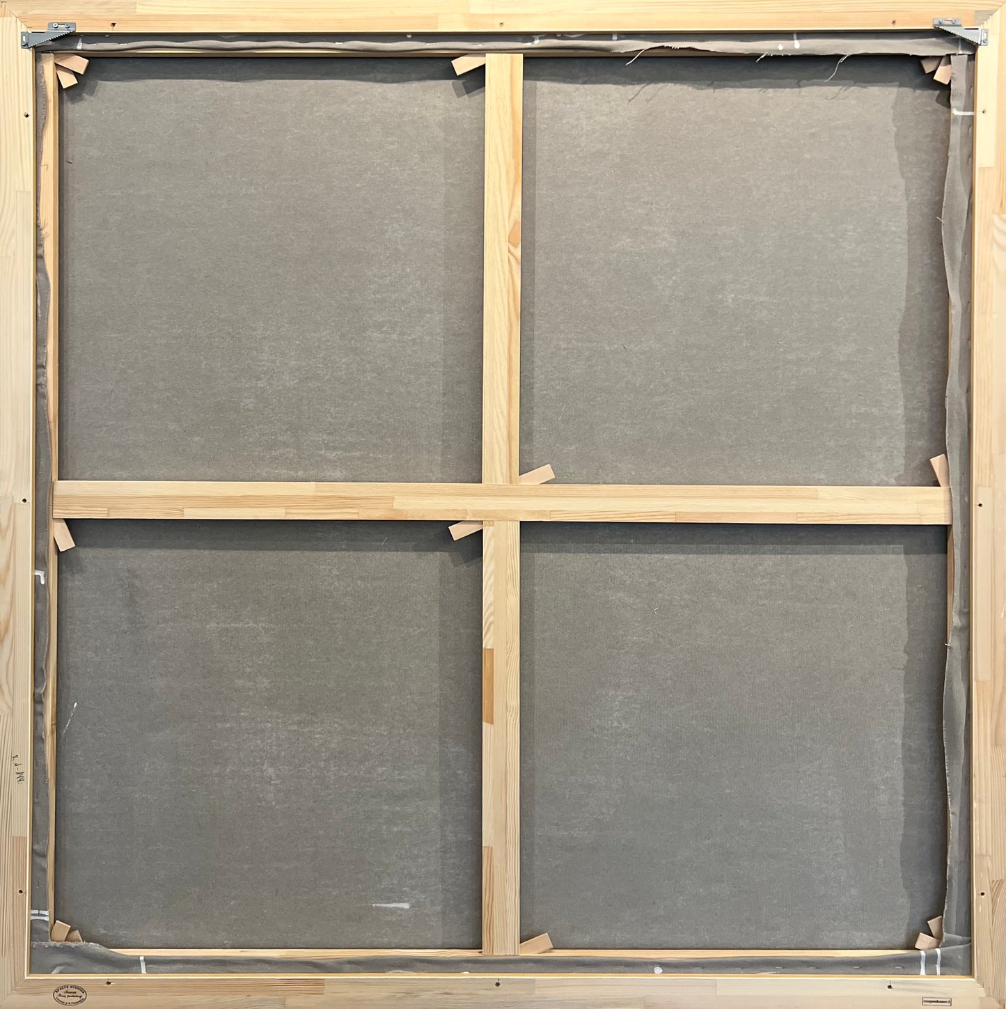 Daniel Gyekyi Gyan (Ghana) | The Hat, 2025 | Acrylic and modeling paste on canvas, 127×127 (130x130)