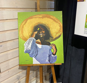 Daniel Gyekyi Gyan (Ghana)<br>The Light of Joy, 2023<br>Pigmentinė spauda and drobės, 70x60 cm