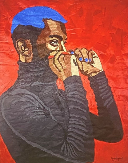 Daniel Gyekyi Gyan (Ghana) | Turtle Neck II | Pigmentinė spauda and drobės, 65x55 cm