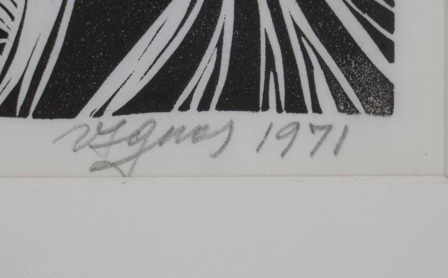 Vytautas Ignas | A Dream, 1971 | Woodcut, 4/75, 85x75 (95x84)