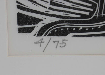 Vytautas Ignas | A Dream, 1971 | Woodcut, 4/75, 85x75 (95x84)