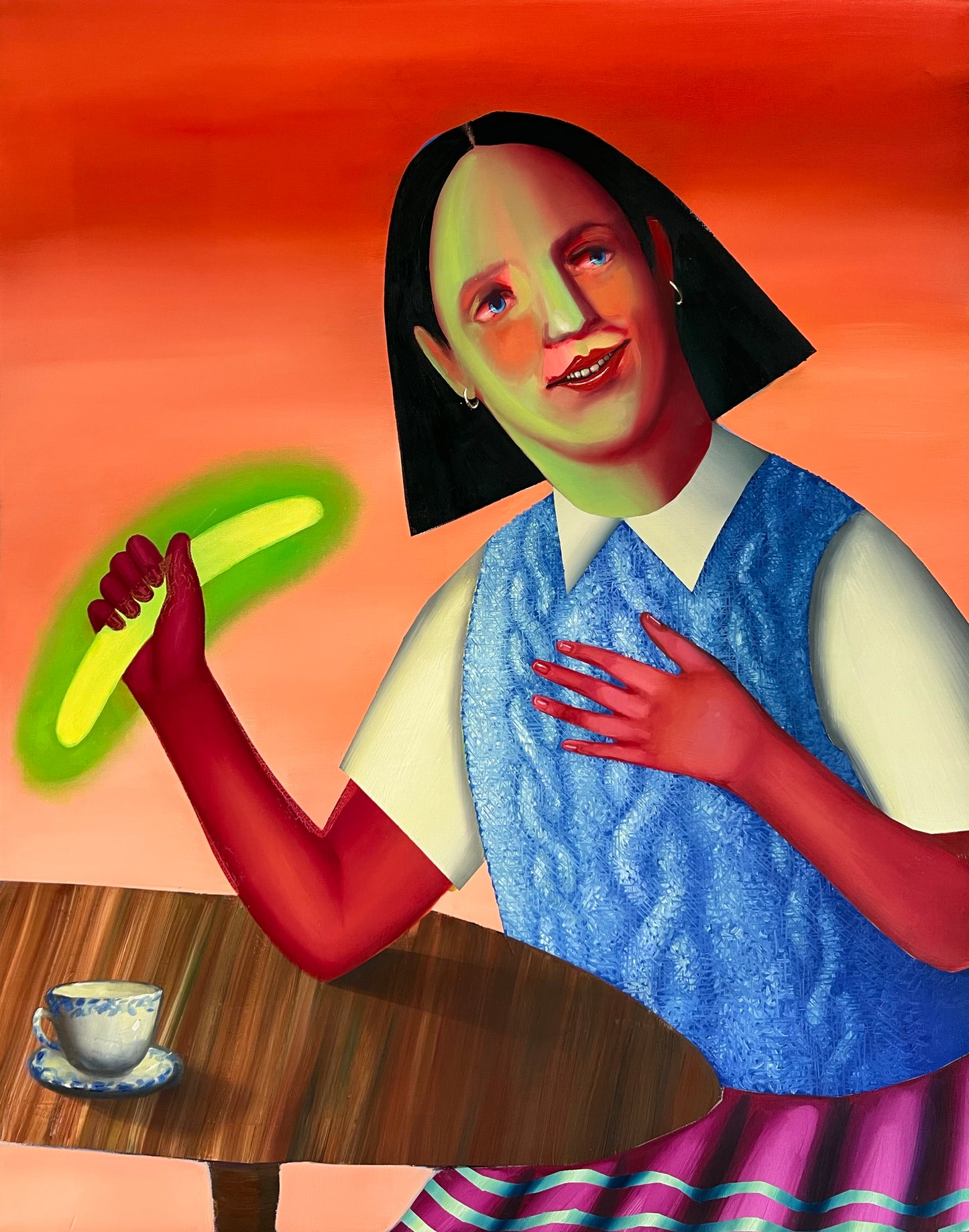 Ivana De Vivanco (Chile-Peru) | Holy Isabella, 2021 | Acrylic and oil on canvas, 100x80