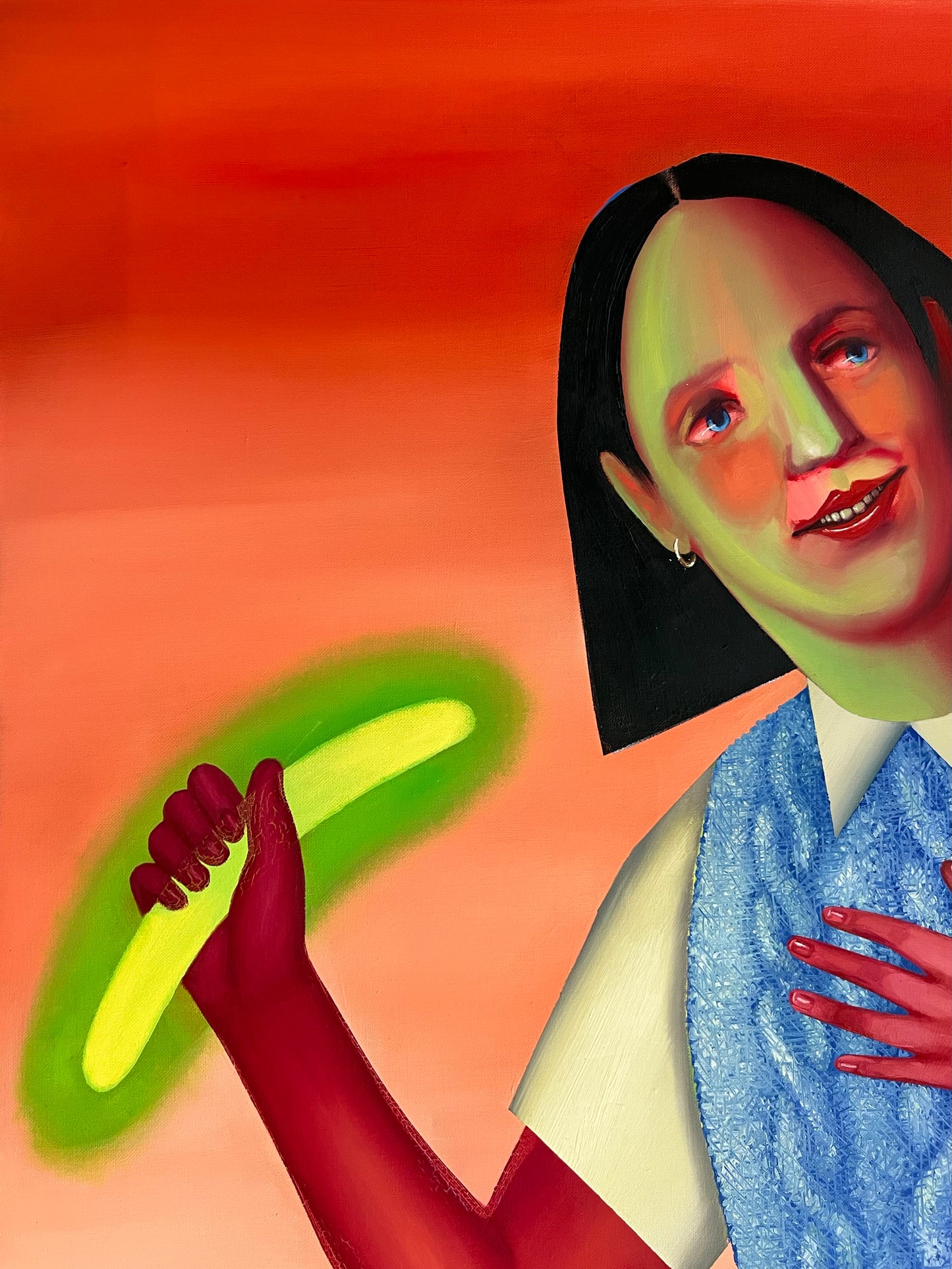 Ivana De Vivanco (Chile-Peru) | Holy Isabella, 2021 | Acrylic and oil on canvas, 100x80