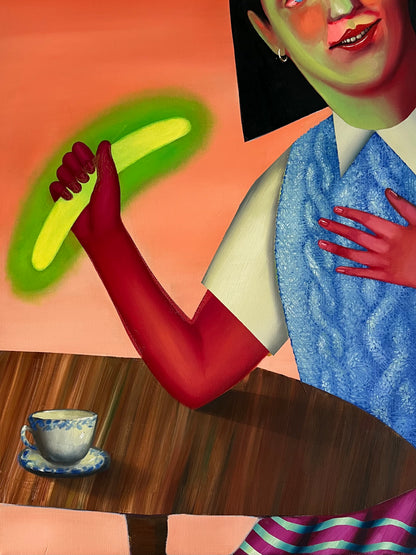 Ivana De Vivanco (Chile-Peru) | Holy Isabella, 2021 | Acrylic and oil on canvas, 100x80