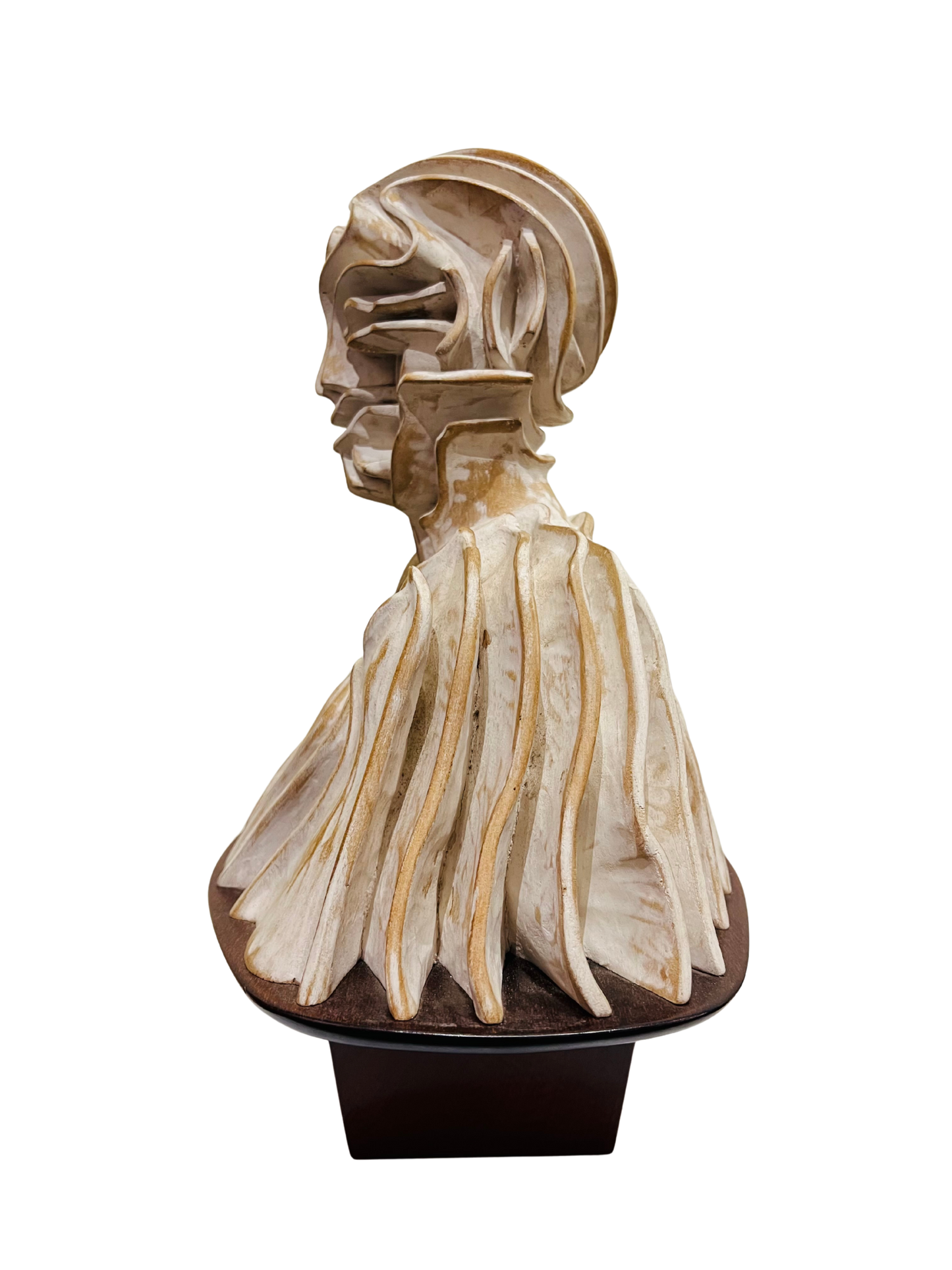 Pierre Dedieu (1928-2013, Prancūzija) | Šypsančio vyro biustas, 1960 | Medis, sidabro patina, 35,5x29x20