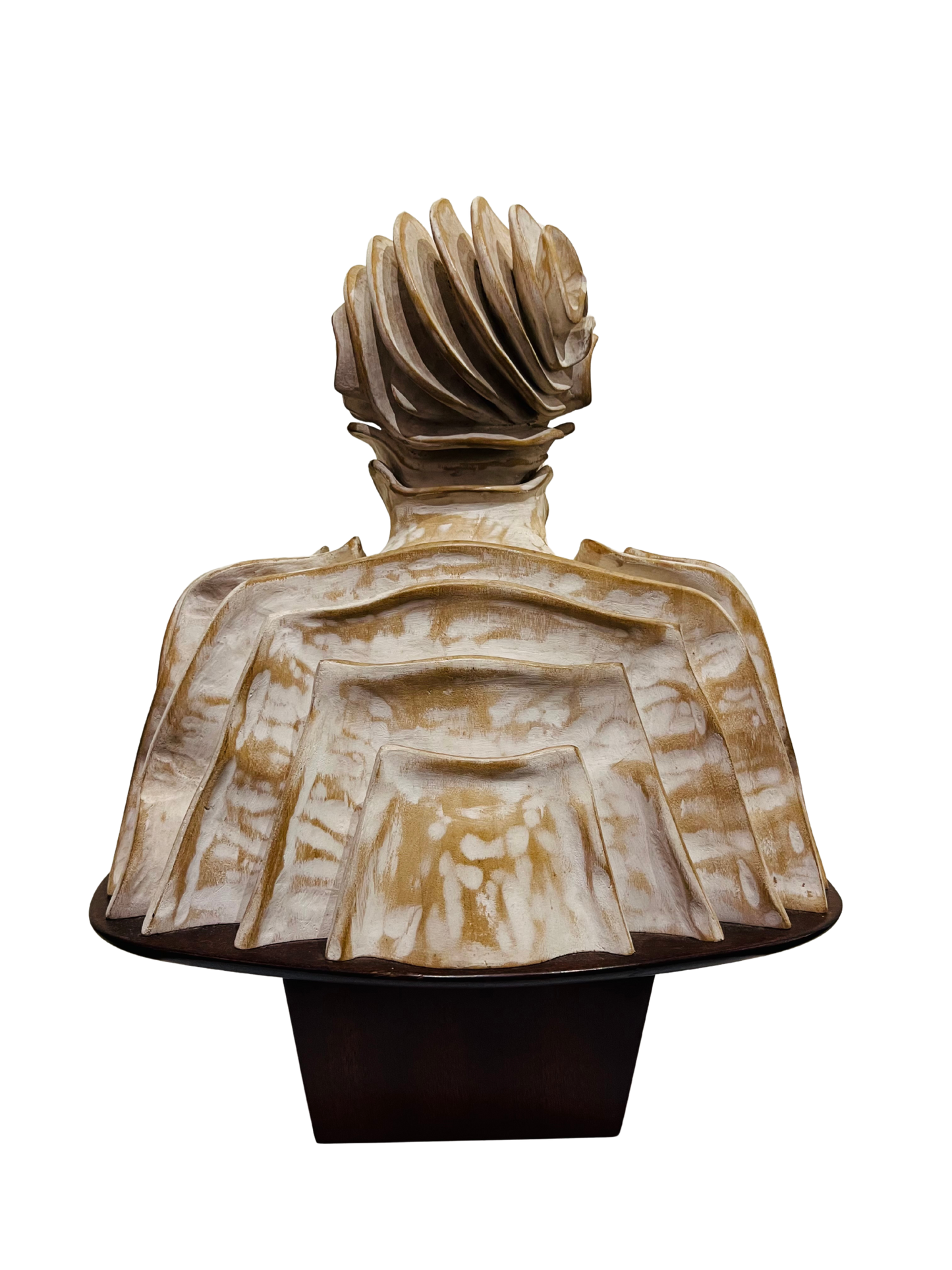 Pierre Dedieu (1928-2013, Prancūzija) | Šypsančio vyro biustas, 1960 | Medis, sidabro patina, 35,5x29x20