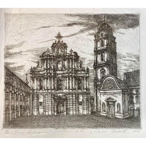 Vladas Liatukas | St. John's Church, University, 1984 | Etching, 80/80, 26.5x31