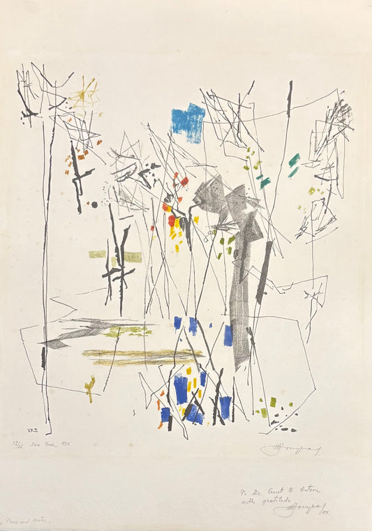 Vytautas Kazimieras Jonynas | Rudens simfonija, 1954 | Litografija, popierius, 39x35