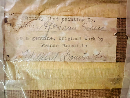 Pranas Domšaitis | Afrikos vaizdelis | Aliejus, kartonas, 39x58 (48x67,5)