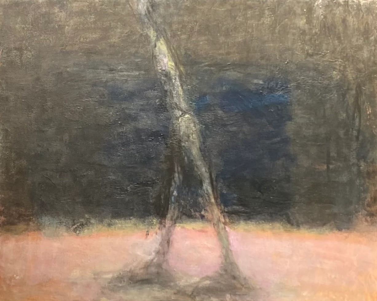 Viačeslavas Jevdokimovas-Karmalita | Senas pianinas ir A. Giacometti skulptūra, 2022 | Drobė, aliejus, 40x50 (46x56)