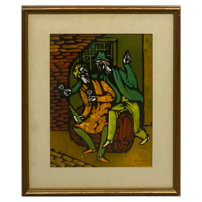 Vytautas Kasiulis |  Linksmybės | Pastelė, popierius, 32,5x25 (45x37)