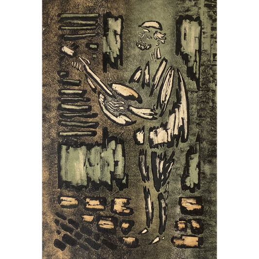 Vytautas Kasiulis | Musician with mandolin | Lithograph, 27.5x18.5 (40x31)