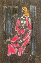 Load image into Gallery viewer, Vytautas Kasiulis&lt;br&gt;Buitinė scena, ~1950 m.&lt;br&gt;Pastelė, popierius, 65x43 (68x53)