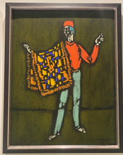 Load image into Gallery viewer, Vytautas Kasiulis&lt;br&gt;Vyras su kilimu, XX a. 5-6 deš.&lt;br&gt;Pastelė, popierius, 65x50 (71x56)