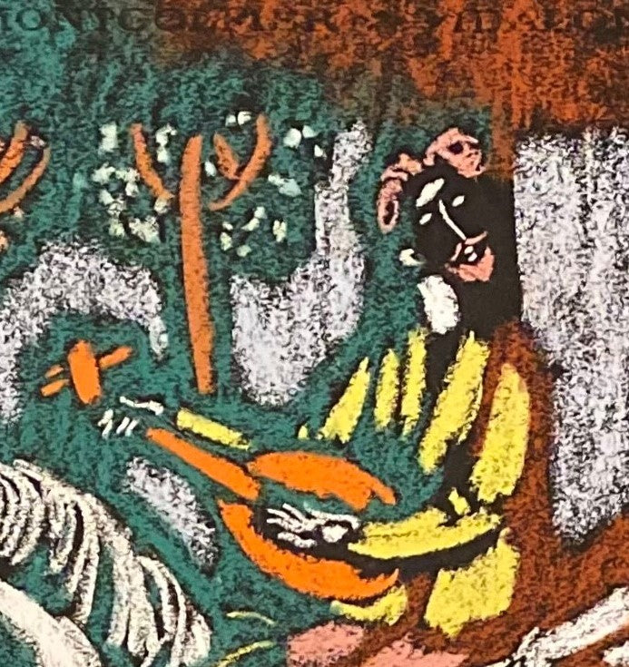 Vytautas Kasiulis | Jodinėjimas žirgais Bulonės miške | Pastelė, popierius, 50x65 (70x85)