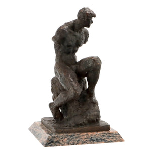 Juozas Kėdainis | Sėdinčio vyro torsas, XX a. 7 deš. | Bronza, 44x21x20