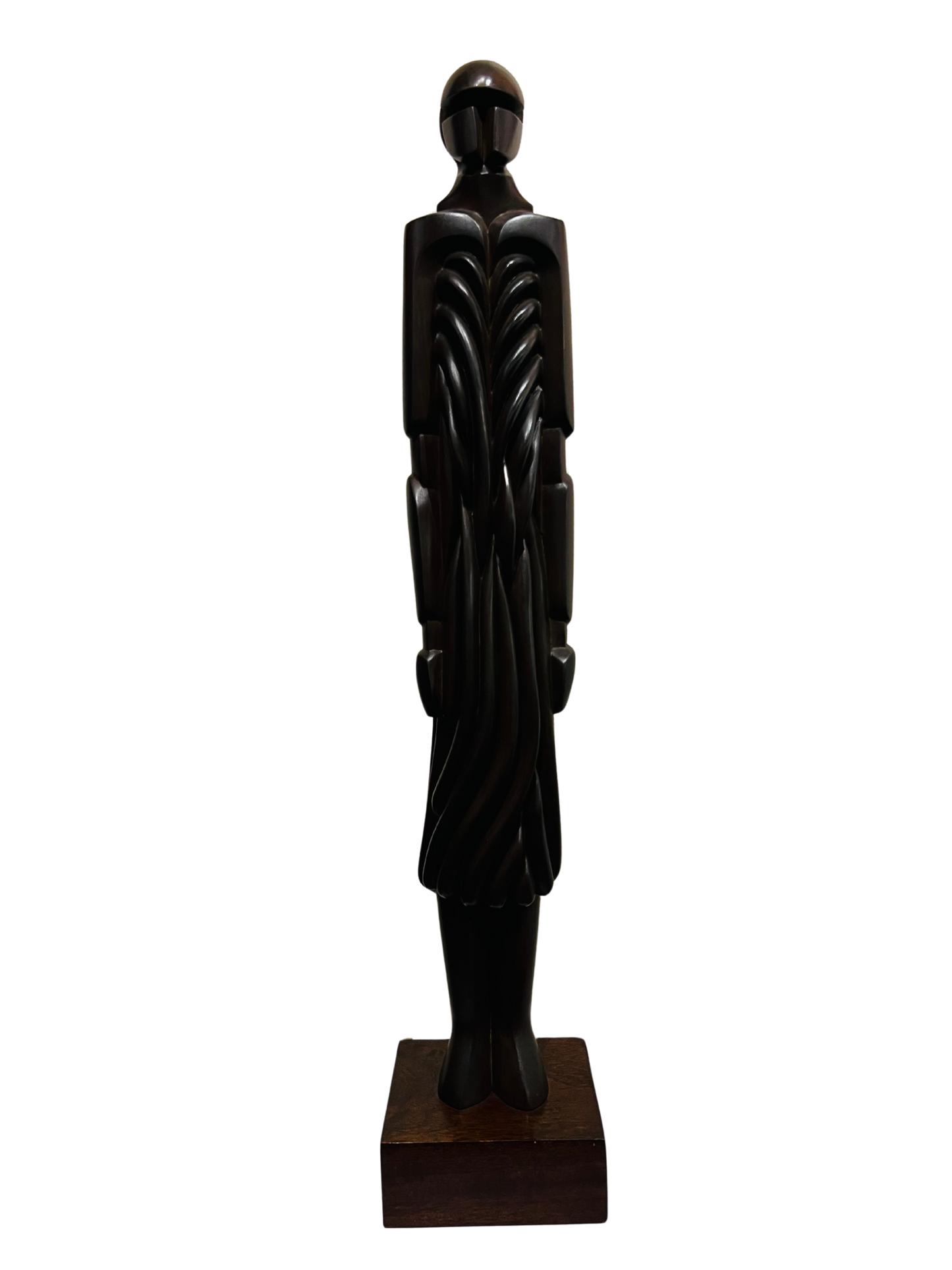 Pierre Dedieu (1928-2013, France) | Grande figure drapée | Wood, 64.5x11x7