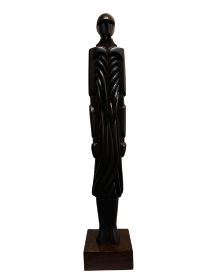 Pierre Dedieu (1928-2013, France) | Grande figure drapée | Wood, 64.5x11x7