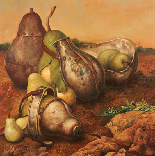 Samuel Bak | REZERVUOTA | Natiurmortas, 1975 | Drobė, aliejus, 40,5x41 (67,5x67,5)