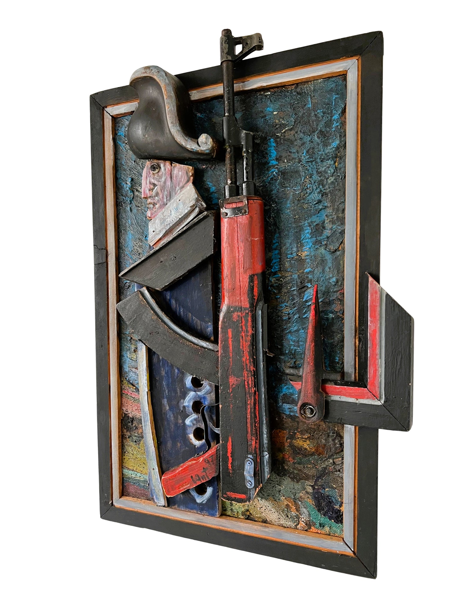 Valentinas Antanavičius | Napoleon and Kalashnikov, 1997 | Assemblage, 75x50