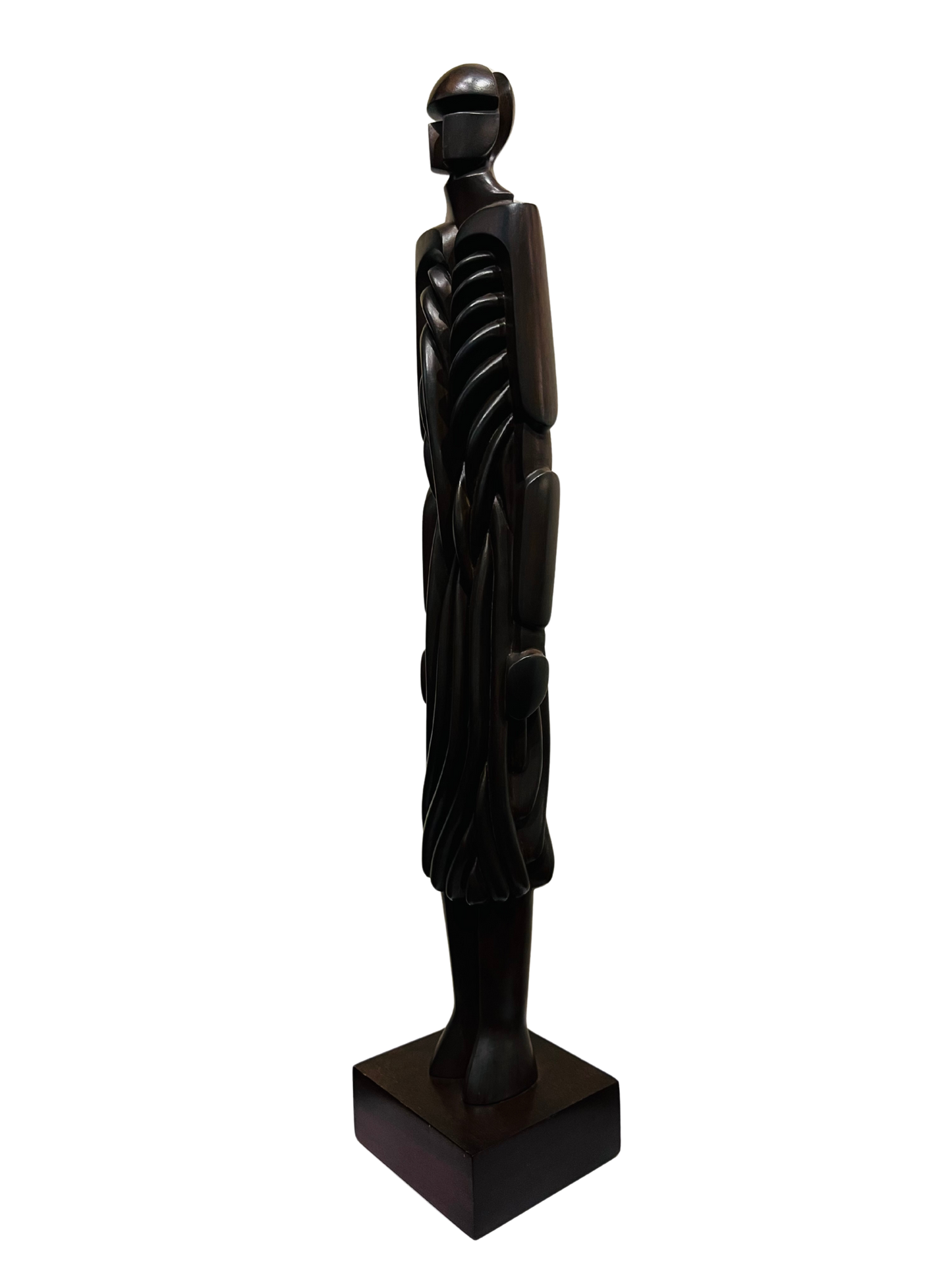 Pierre Dedieu (1928-2013, France) | Grande figure drapée | Wood, 64.5x11x7