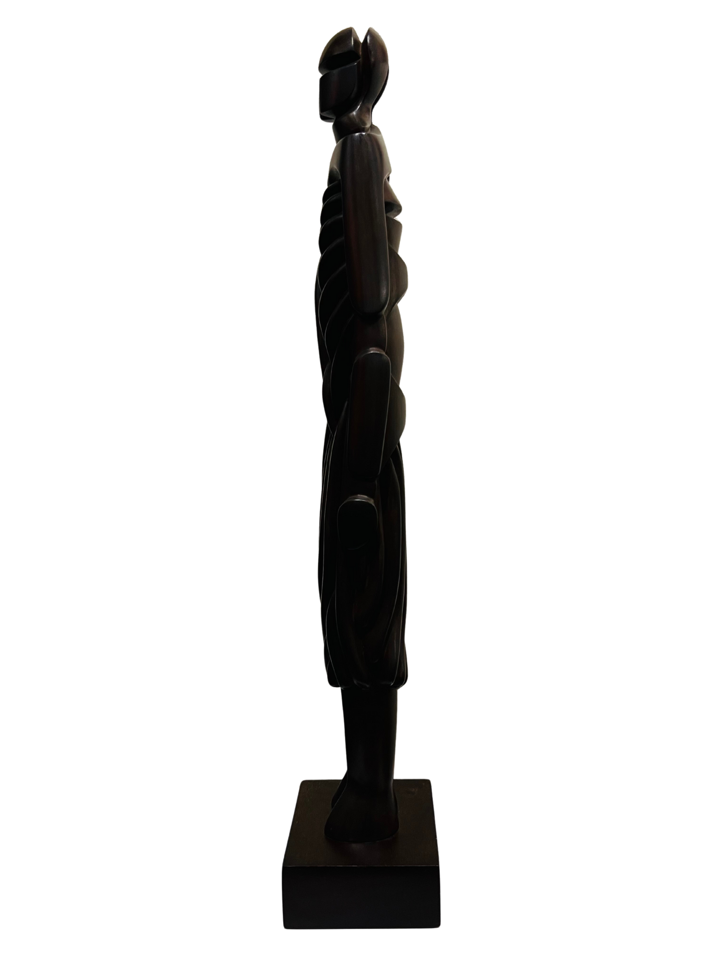 Pierre Dedieu (1928-2013, France) | Grande figure drapée | Wood, 64.5x11x7